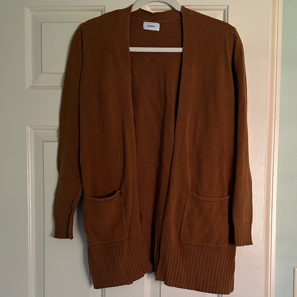 Old Navy Brown Open Front Cardigan Sweater